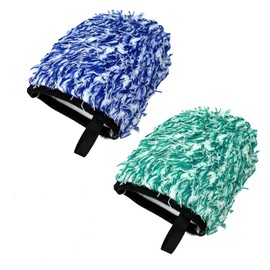 Asheyya 2 Pcs Wash Mitt for Car Washing, Anti-Scratch Soft Microfibre Wash Mitt for Car & Home Cleaning