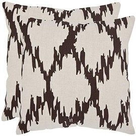 Safavieh Pillows Collection Vienna Decorative Pillow, 20-Inch, Multicolored, Set of 2