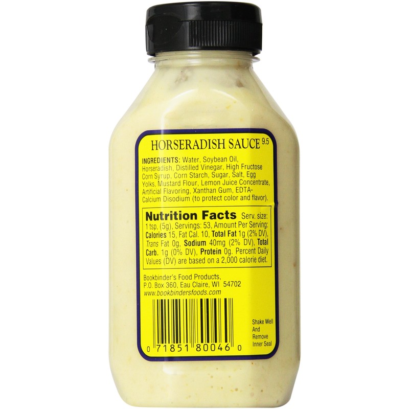Bookbinders Horseradish, Sassy Sauce, Creamy, 9.5-Ounce (Pack of 9)