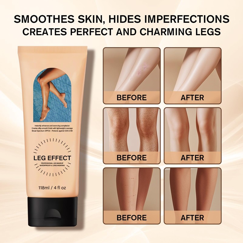 Legs Makeup Waterproof with Brush - Medium Body Concealer, Tattoo