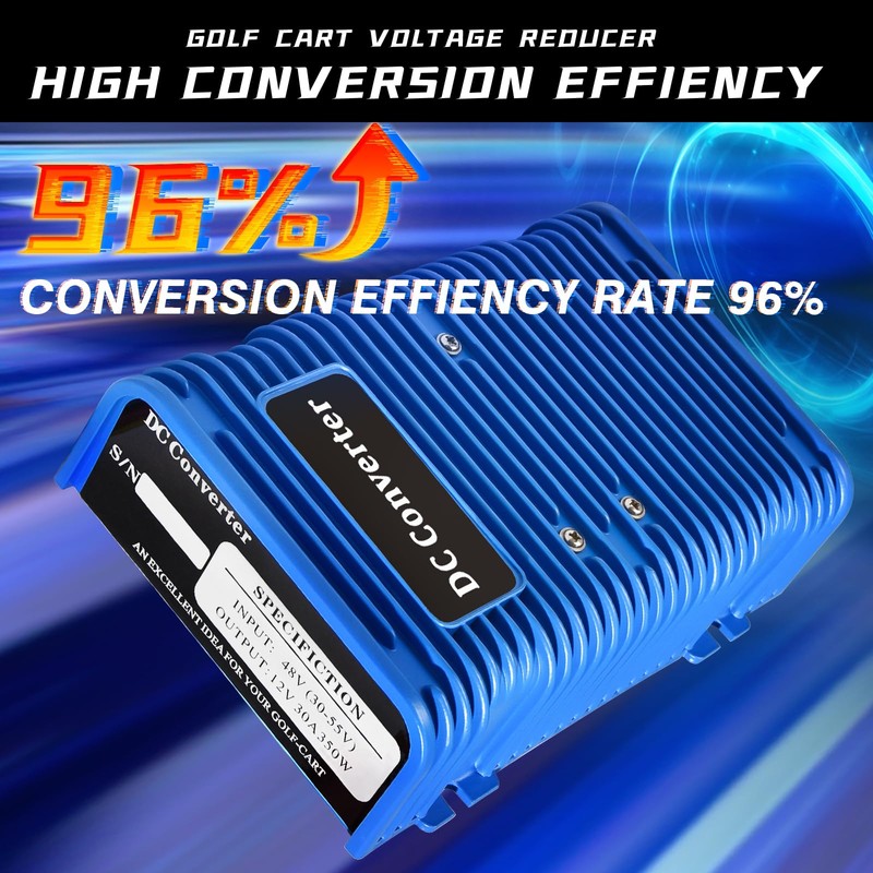 Golf Cart Voltage Reducer, 36 or 48V to 12V DC