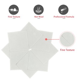 CATIFLIN 100pcs Jewelry Cleaning Cloth, Silver Polishing Cloth Individually Wrapped, Small Jewelry Polishing Cloth for Sterling Silver, Gold, Platinum and More (Light Gray, 3.15" x 3.15")