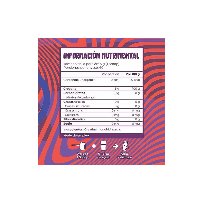 MUNCHIES LAB CREATINA 300G 60 SERVICIOS SABOR NATURAL