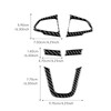 FXETRNL Real Carbon Fiber Steering Wheel Button Frame Covers -