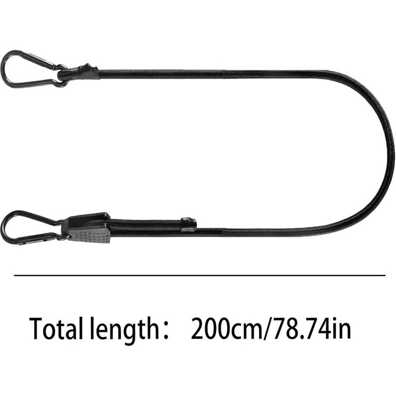 Adjustable Bungee Cords with Carabiner Hooks - Heavy Duty Elastic