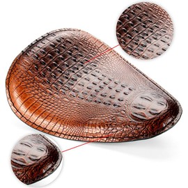 LKV 12.2" Motorcycle Solo Drive Seat with Seatbase Mounting Hardware Kits Custom Chooper Bobber Seats Universal Fit for Harley Davidson Sportster XL 1200 883