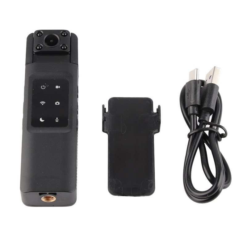 Body Mounted Camera with Back Clip 1080P Wifi Night Vision