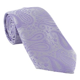 Michelsons of London Tonal Paisley Wedding Occasions Tie & Pocket Square Set (Lilac)