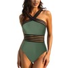 Mycoco Traje de baño de una Pieza con Cuello Alto