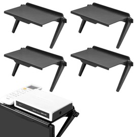 TV Top Shelf,Regerly 4 Piece Screen Top Shelf 21.5X11CM Screen Top Shelf Adjustable Top Shelf For TV Computer Monitor Storage Shelf For Speakers Media Boxes Router Game Console