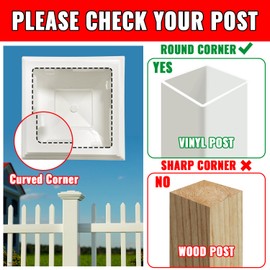 VIVIDA 4" x 4" Vinyl Fence Post Cap (Actual 4" x 4"), New England Pyramid Post Cap, PVC Square Top Cover, for Vinyl Fences, Mailboxes & Decks, White, 2 Pack
