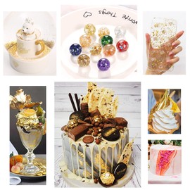 3Packs Gold Leaf Flakes, Gilding Imitation Pure Metallic Foil Flakes Foil Paper with 2 Tweezers for Nail Arts, Paintings, DIY Crafts, Resin Arts, Makeup Decoration(5g/Pack,Gold,Silver,Rose Gold)