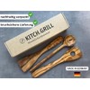 KitchGrill® Olive Wood Cooking Cutlery Set | Cooking Spoon, Spatula