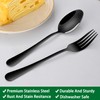 Black Soup Sooon,8 PCs 7.3 Inch Dinner Spoons,PVD Black Stainless