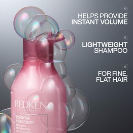 Redken Redken Volume Injection Shampoo | For Fine Hair | Adding lift & Body | Paraben Free | 33.8 fl. Oz (Pack of 1)