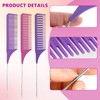 3 Pieces Highlight Comb, 3 Sizes Hair Dye Comb, Long