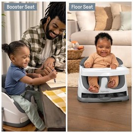 Ingenuity Baby Base Asiento Elevador 2 en 1, Gris (Slate), Tamaño Único