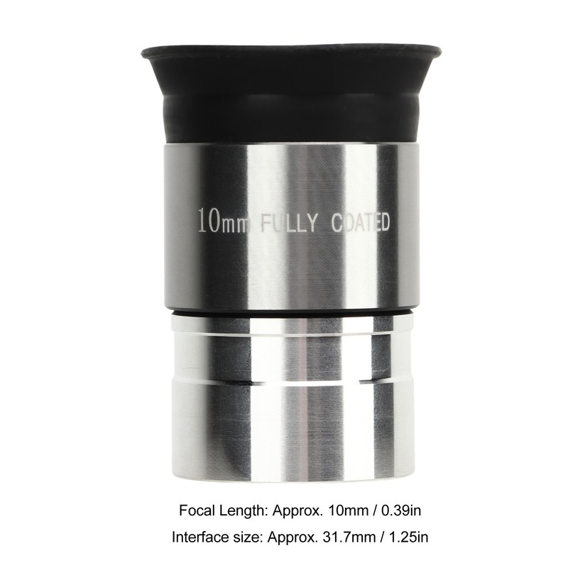 Astronomical Telescope Eyepiece 10mm Focus 1.25in Interface Fully Coated for