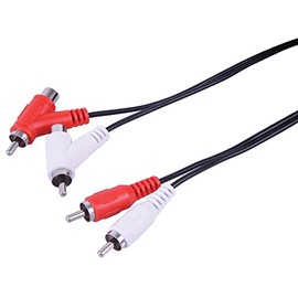 STACKABLE 2X PHONO PL TO PL 1M, Audio & Video Cable Assemblies QTY X 1