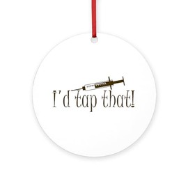 CafePress Funny Phlebotomy & Nursing Round 4" MDF Holiday Ornament