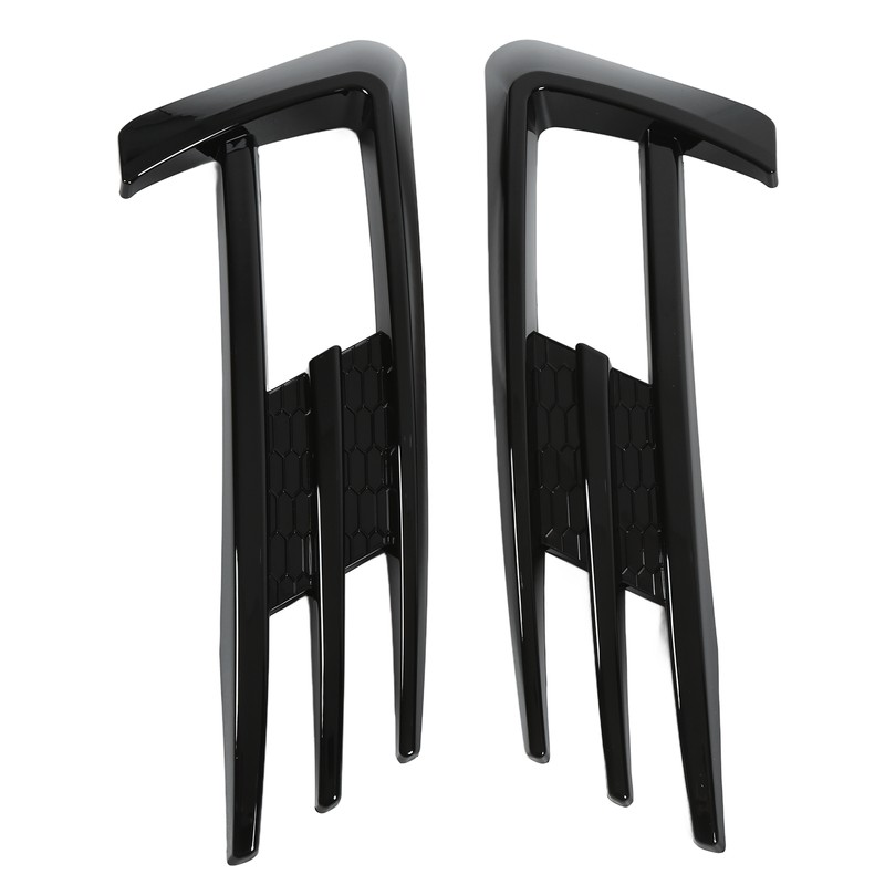 Glossy Black Front Fog Lamp Eyebrow Eyelid Cover Trim Replacement
