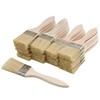 20Pcs Thick Wood Handle Brushes for Paint Stains Varnishes 17.5x4.5cm