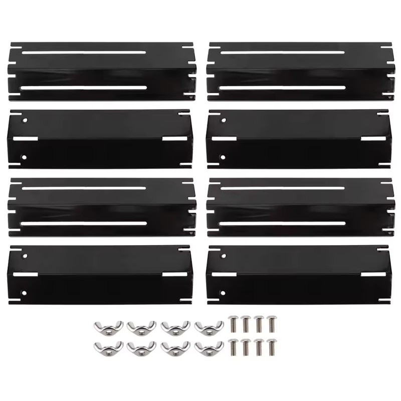 Adjustable Enamel Grill Heat Plate Shields, Universal BBQ Gas Grill