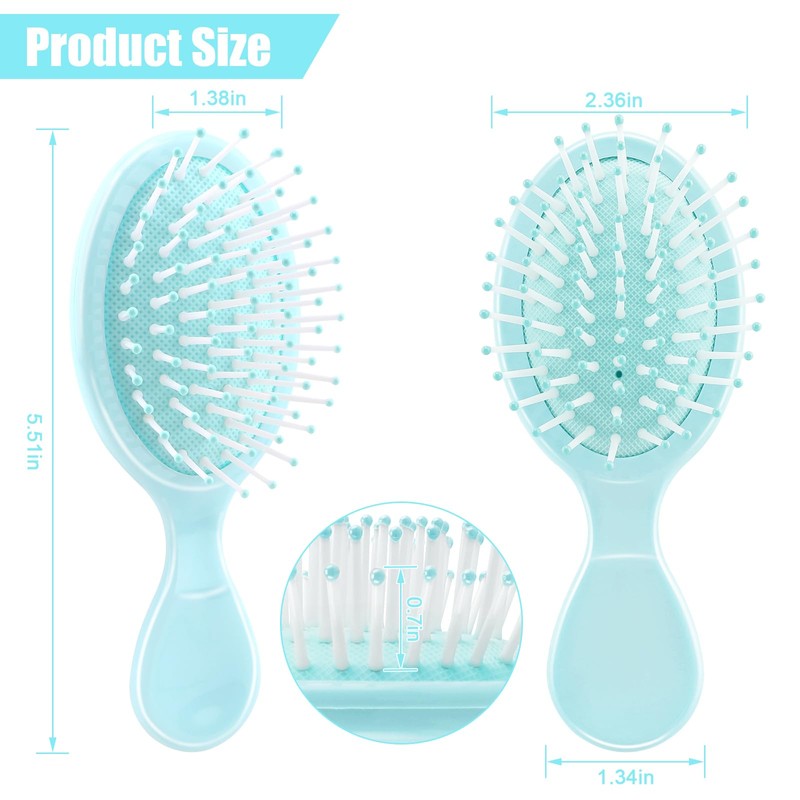 NICEMOVIC Mini Wet Hair Brush 2 Pack, Bridesmaid Gifts Party