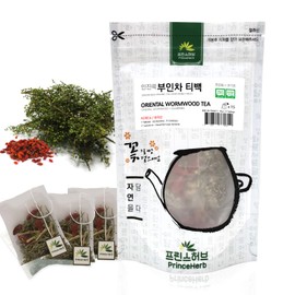 [Medicinal Korean Herb Tea] 100% Natural Oriental Wormwood Tea ( Lycii Fructus & Oriental Wormwood ) / 쑥 티백 차 40g ( 15 teabags )
