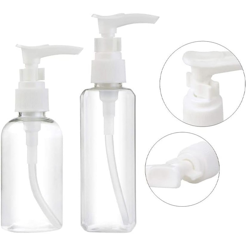 Leak-Proof Refillable Travel Bottles Set | Reusable Clear Plastic Containers