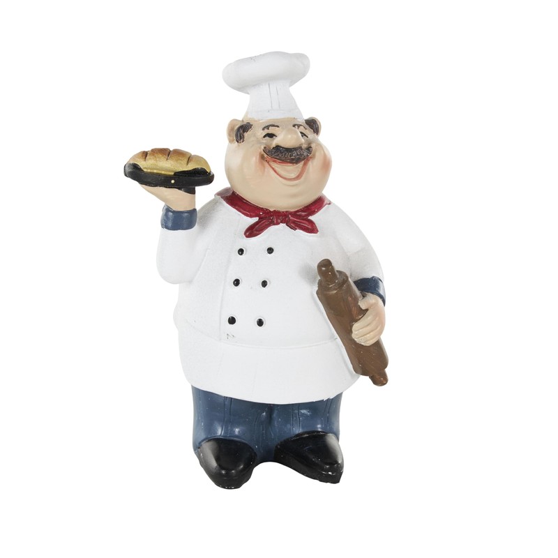 Deco 79 Polystone Chef Sculpture, Set of 3 5", 5",