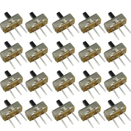 KKHMF 20pcs SS12D00G4 Slide Switch Toggle Switch SPDT 1P2T 2 Position 3 Pin Shaft 4MM Pitch 2.5MM