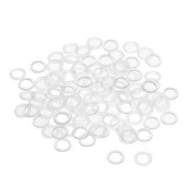 sourcing map Flat Washer Nylon M5 Seal 7.5 mm AD 5 mm ID 1 mm Thick Clear for Tap Pipe Water Hose Insulation Screws Pack of 100