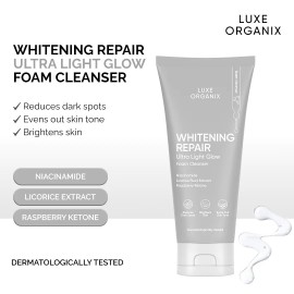 Luxe Organix Whitening Repair Ultra Light Glow Foam Cleanser 150g