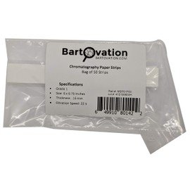 Grade 1 Chromatography Paper 6 x 0.75 Inches for Laboratories, School, Pigment Separation and Experiments [Bag of 50 Strips]