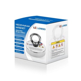 Fishing Magnet 550lb - Strong Neodymium Salvage Magnet with Eyebolt, Powerful Rare Earth Magnet for Magnet Fishing with a Magnetic Pulling Force of 550 Pounds ( 250 KG )