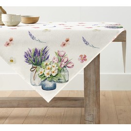 Artoid Mode Flower Vase Tulip Lavender Spring Table Linen Summer Kitchen Table Decoration Indoor Holiday Party Decor 85 x 85 cm