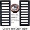 MASSLUNT Cast Iron Drain Grate, 20x8 Outdoor Drain Cover, B