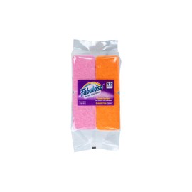Fabuloso Sponges Rainbow 12 CT | Assorted Color Scratch-Free Sponges for Dishes and Surfaces | 12 Rainbow Dishwashing Sponges from Fabuloso for Bold and Bright Cleaning Experience