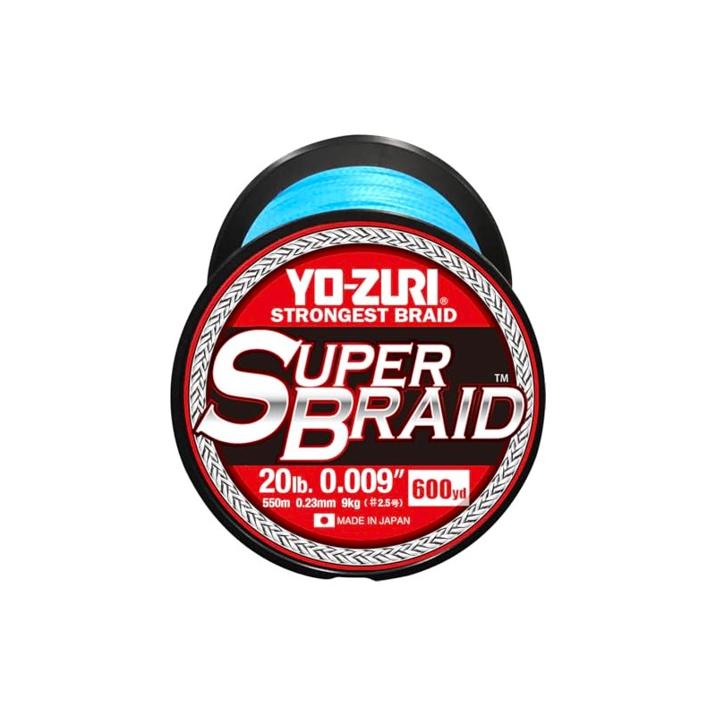Yo-Zuri Superbraid 600 yd Floating Braid, Blue, 20 lb