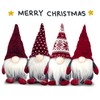 DUJSRZL 4 x Christmas Gnomes Knitted Plush Santa Claus Christmas
