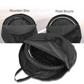 Alomejor Bicycle Bicycle Bag Soft Nylon Wheel Carry Bag Bicycle Carrier Bike Bag Black for Mountain Bike Road Bike (for 29 Inches)