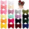 vobobe 40Pcs 3.5Inch Hair Bows for Toddler Girls, Velvet Neutral