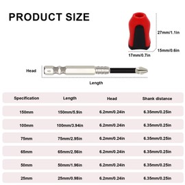 High Magnetic Screwdriver Drill Bit Set 2025 Upgrade Strong Magnetic Durability Screwdriver Drill Bit Set Anti Slip Magnetic Electric Screwdriver Set Alloy Steel for Impact Driver(12PCS)