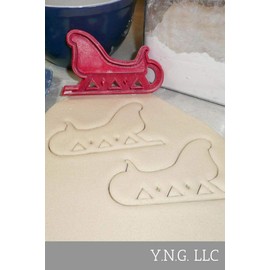 SANTA SLEIGH CHRISTMAS HOLIDAY WINTER SNOW RIDE LARGE SPECIAL OCCASION COOKIE CUTTER BAKING TOOL 3D PRINTED MADE IN USA PR180L