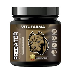 VITOFARMA Predator Muscle Builder Chewable Tablets for Dogs - Canine Dog Supplement for Muscle Gain - 60 tabs
