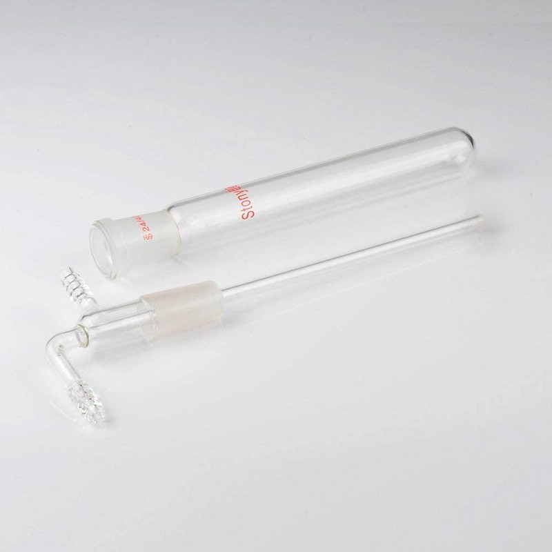 stonylab Glass Vacuum Cold Trap Bubbler with 10mm Serrated Hose,