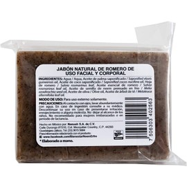 bienestar NEEM ERFRE Jabón Natural Artesanal Romero con Aceite Neem Oliva Tea Tree -Sin Parabenos Petrolatos Grasa Animal-150 g c/u - 5.29 oz each (Individual)