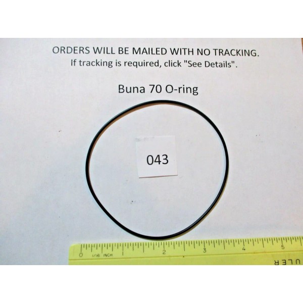 American 043 O-ring. 3-1/2" ID x 3-5/8" OD x 1/16"