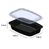 Snap Pak Rectangular Food Storage Set of 25 - Black